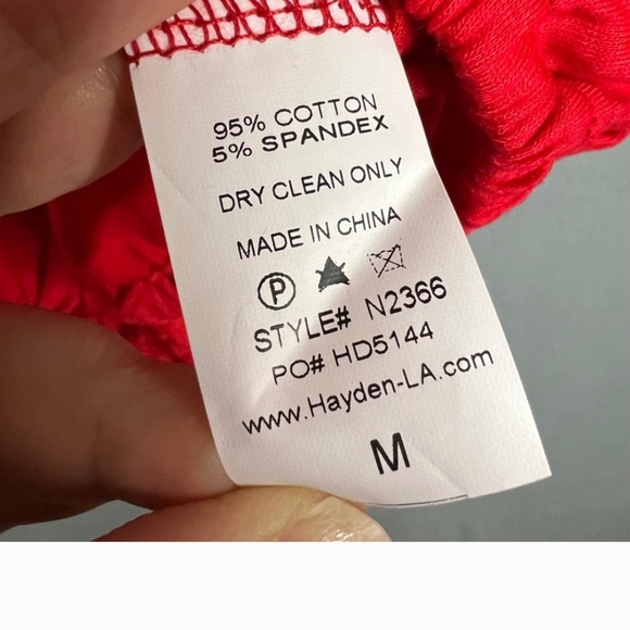 Hayden NWT Red Embroidered Boho Blouse Bell Sleeve Festival Top - Picture 5 of 8